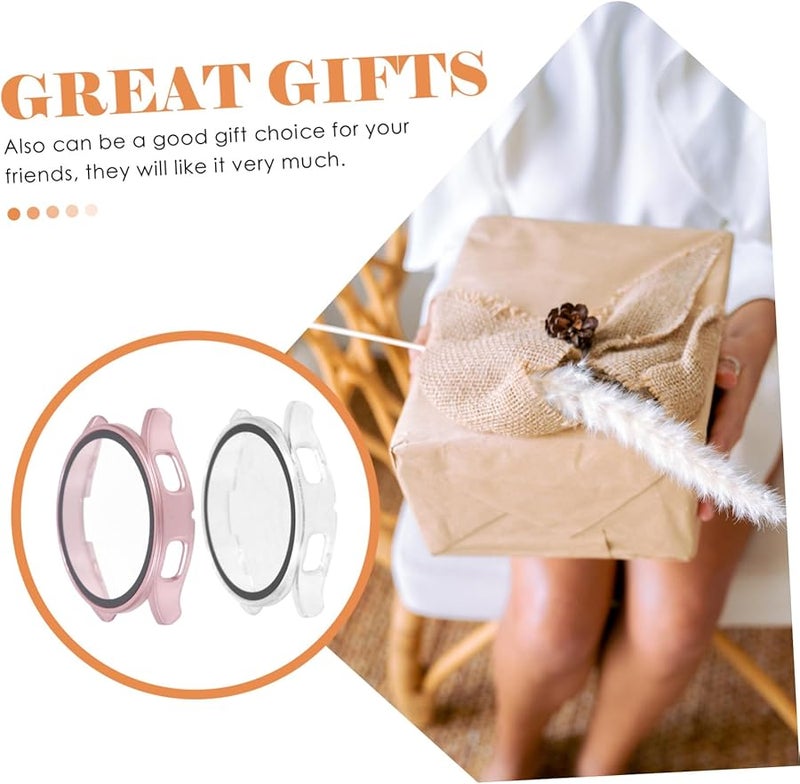 Balacoo 2 Pack Rose Gold Detachable Watch Cover Protective Shell Easy Install Scratch Resistant - Image 2